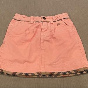 Burberry Girls Pink Corduroy Skirt